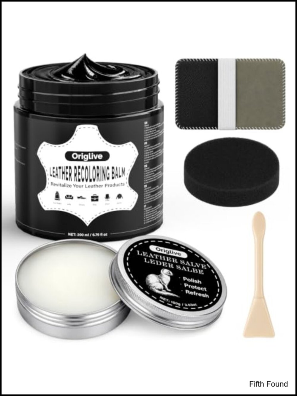 Leather Recoloring Balm Repair Kit Conditioner for Car Couch Shoes